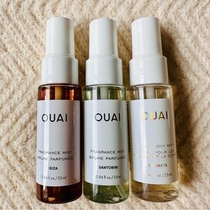 OUAI Fragrance Mists - Ibiza, Santorini & St. Barts 25ml each